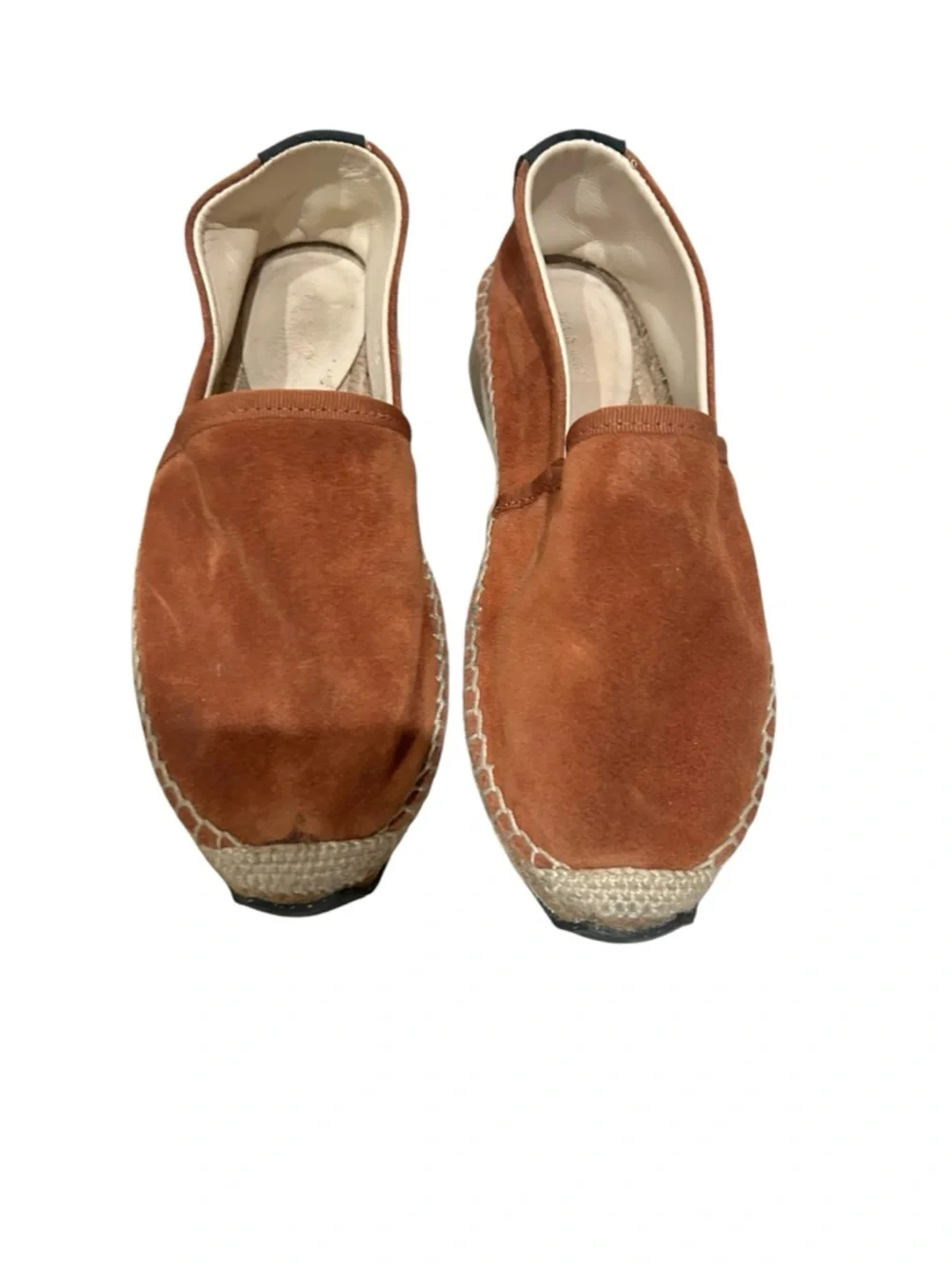 Rag & Bone Rust Suede Espadrille Slip on Flats size 37.5 6.5